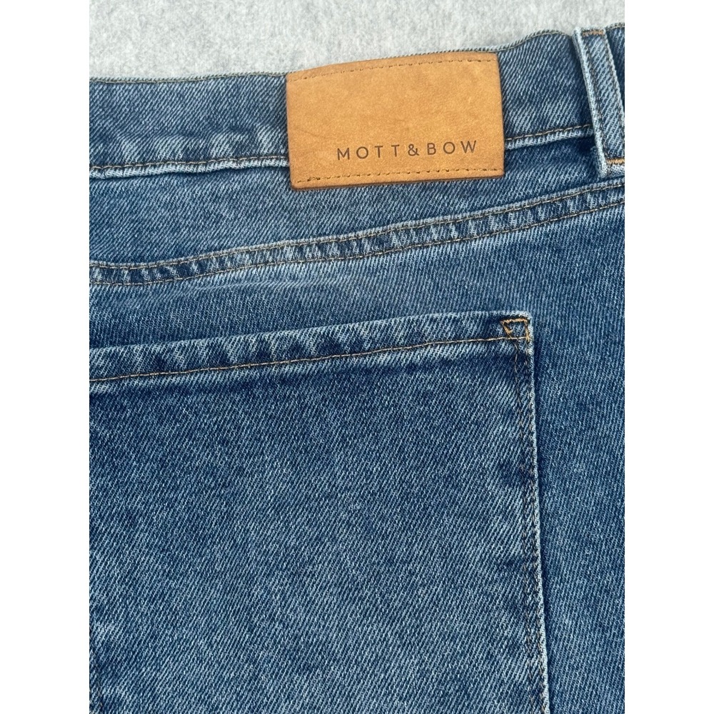 Mott & Bow Mens Medium Wash Blue Denim Slim Jeans 38x30 - Picture 10 of 13